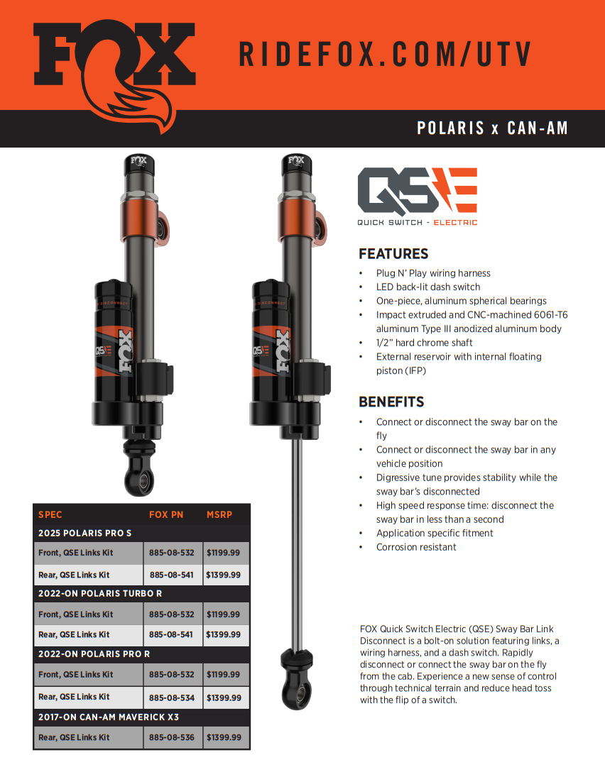 QSE Sway Bar Link Disconnect