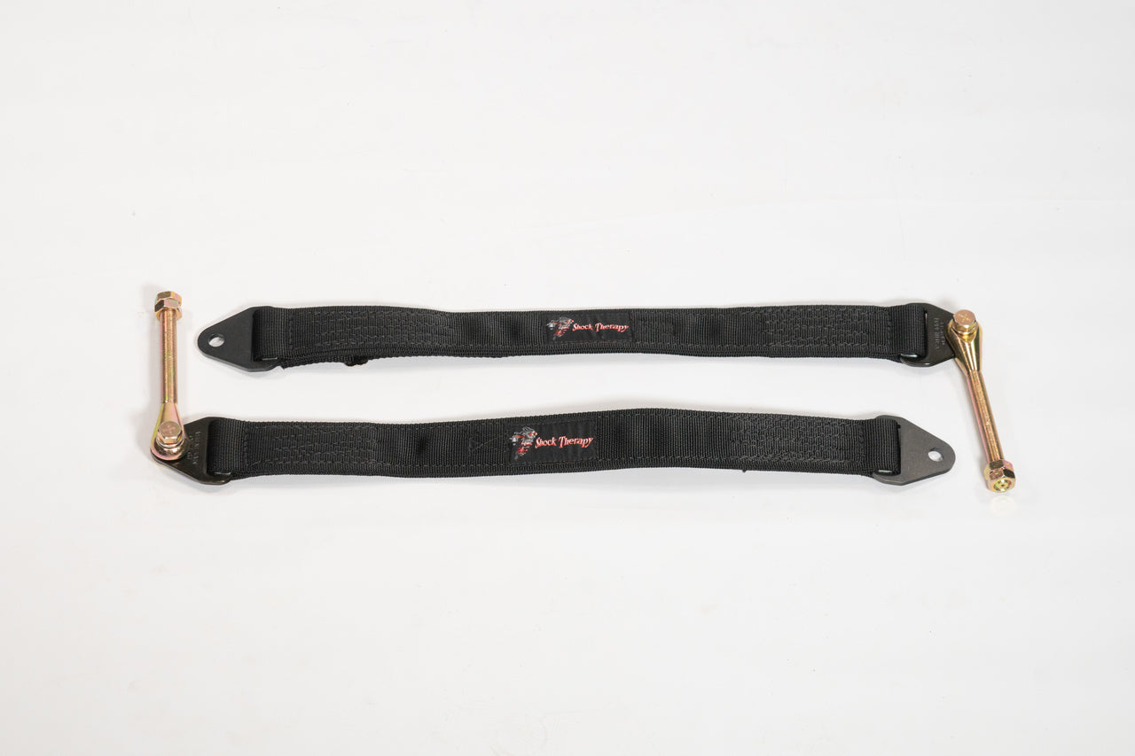 Can-Am Maverick R Limit Strap Kit with quad layered straps with custom machined adjustable clevis